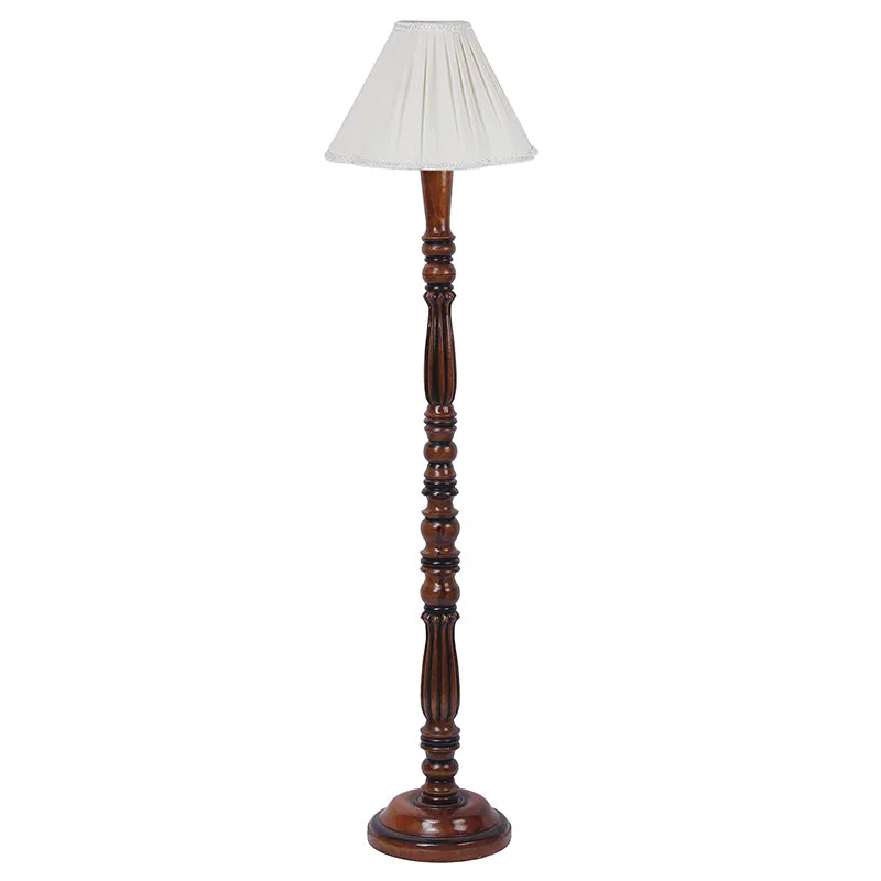 Masiya Vintage Wooden Floor Lamp - Off-White media 8