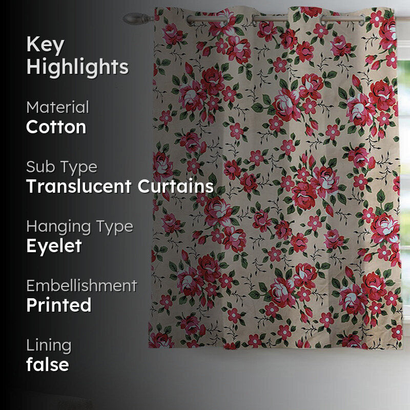 Rose Dawn Cotton Curtain media 2