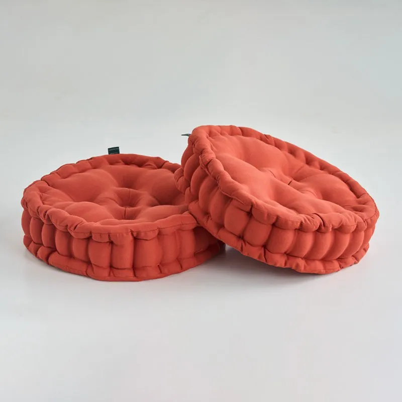 Aidan Floor Cushion (Terracotta Brown) - Set Of Two media 2