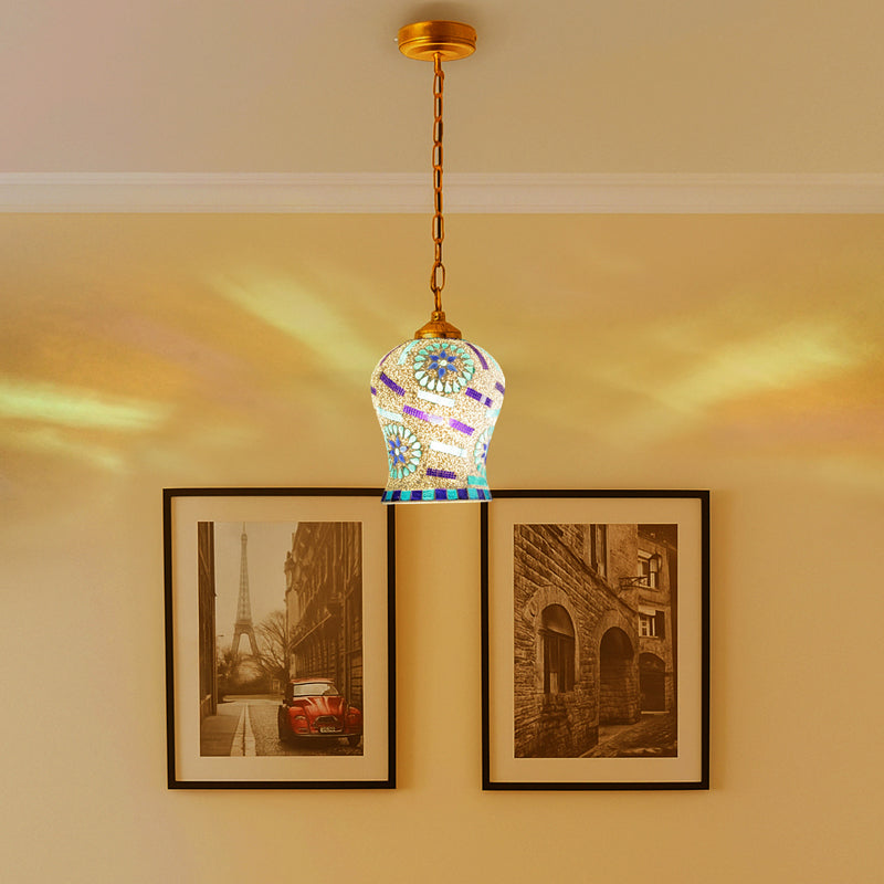 Mosaic Flora Glass Ceiling Lamp