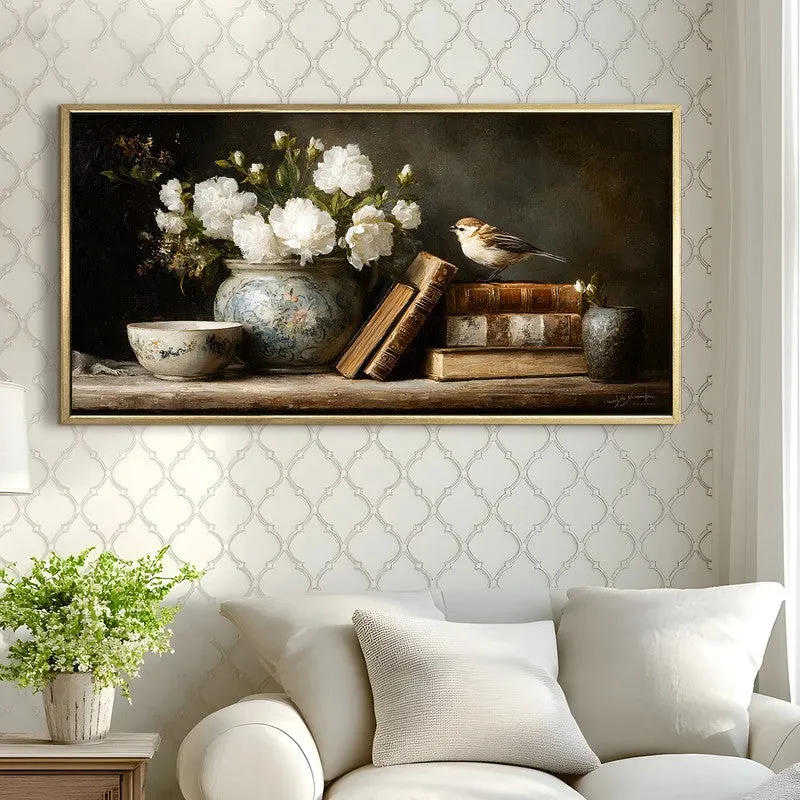 Gentle Poetic Canvas Wall Painting With Frame media 4