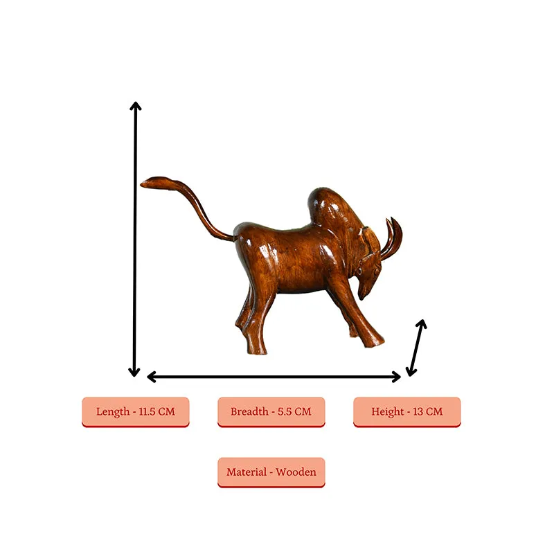Timber Bull Wood Showpiece media 8