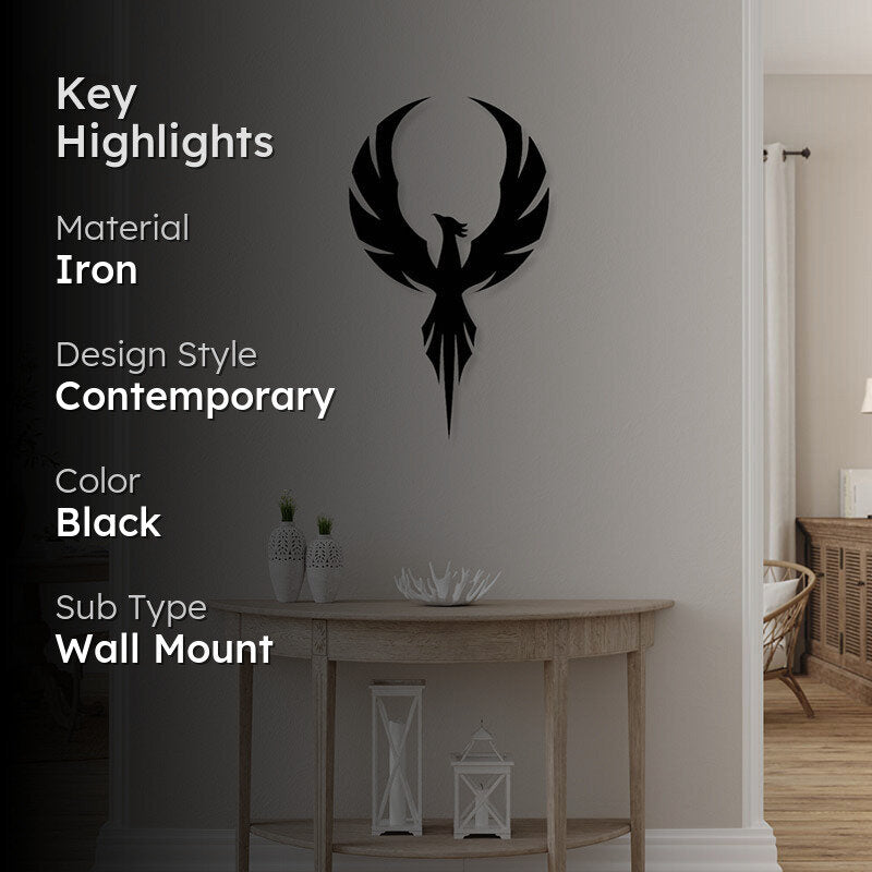 Pheonix Black Iron Wall Accent media 2