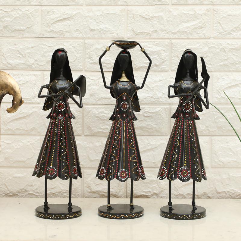 Divine Femininity Metal Showpiece - Set Of Three
