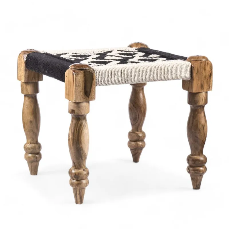 Ixaro Sheesham Wooden Bench - Black,White media 7