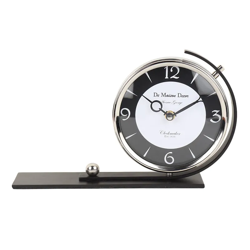 Dextri Analog Table Clock - Silver media 3