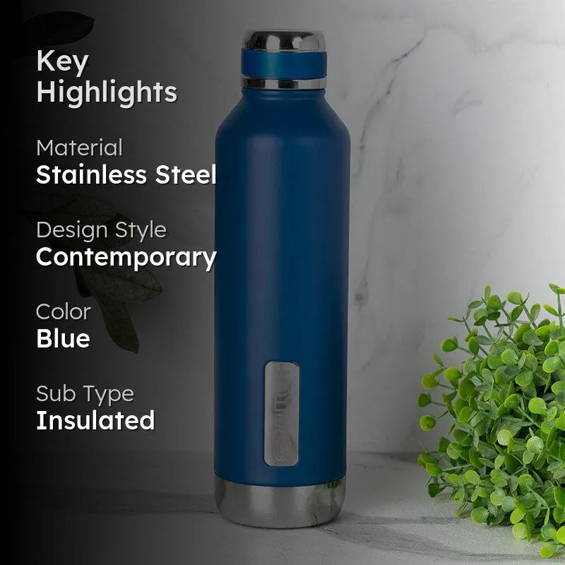 Bristo Sip Hot & Cold Thermos Water Bottle (Blue) - 750 mL media 2