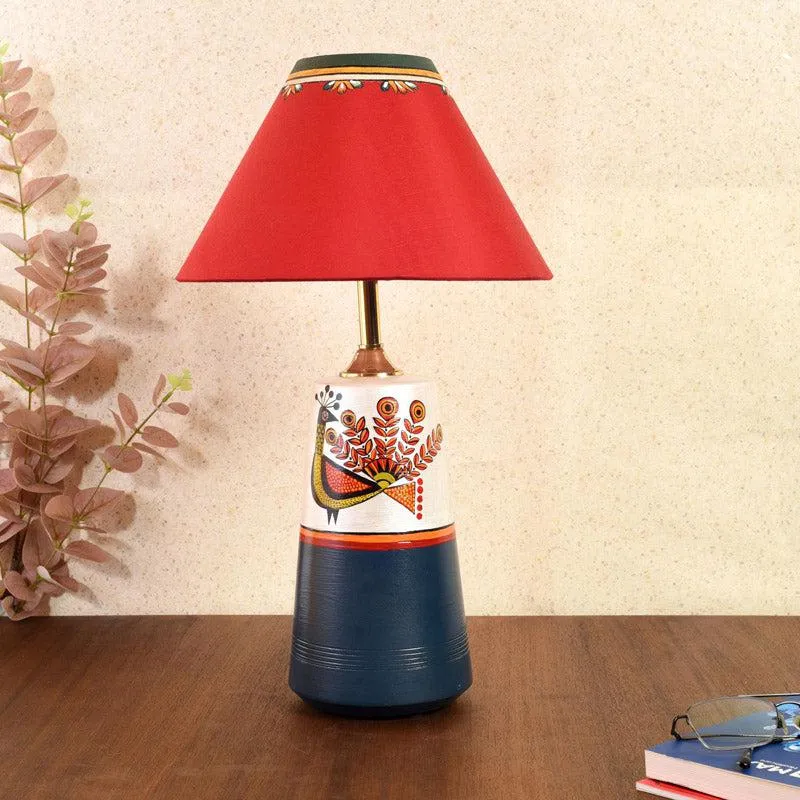 Indradatta Terracotta Table Lamp - Multicolor media 3