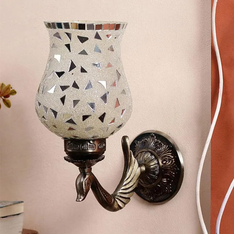Asta Love Gleam Mosaic Glass & Metal Wall Lamp media 3