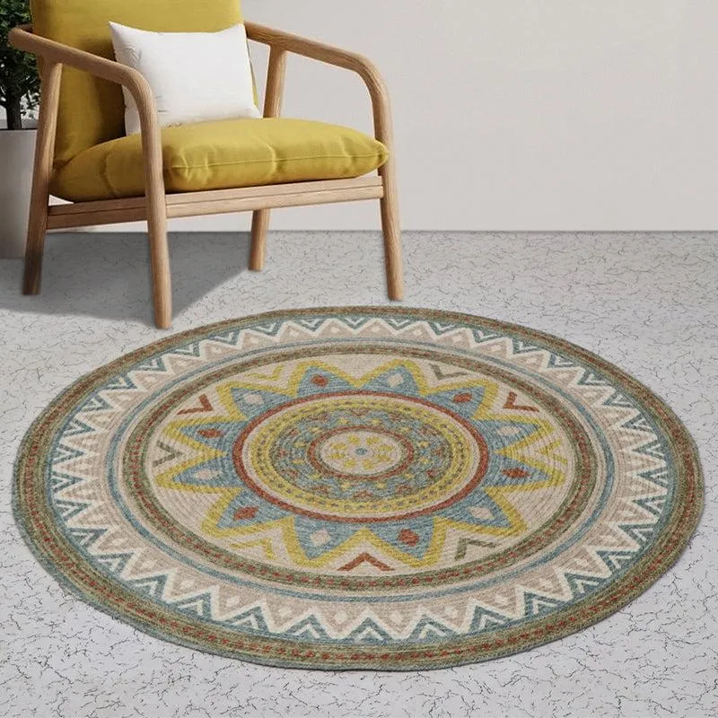 Moro Ethnic Round Cotton Rug media 3