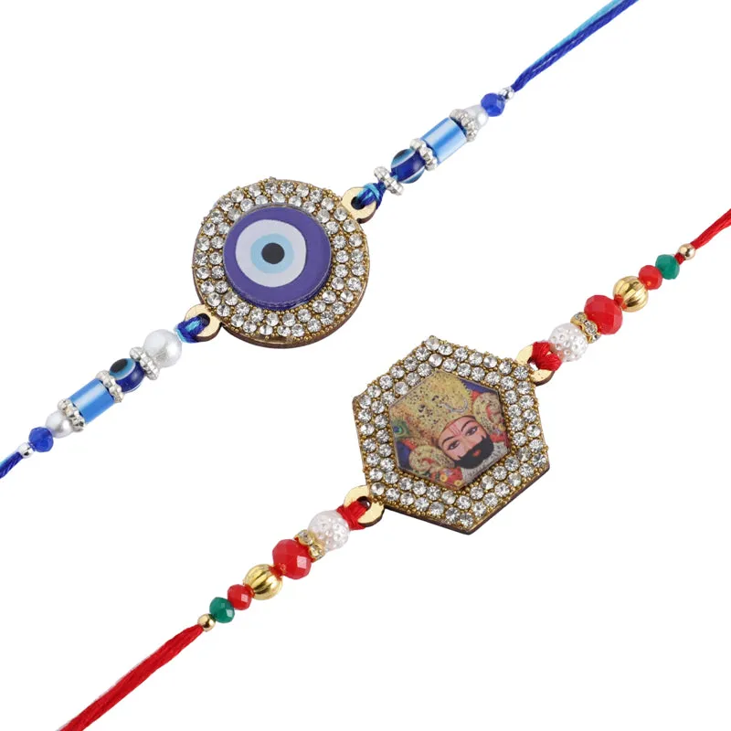 Nazar Bhattu Rakhi with Roli Chawal - Three Piece Set media 6