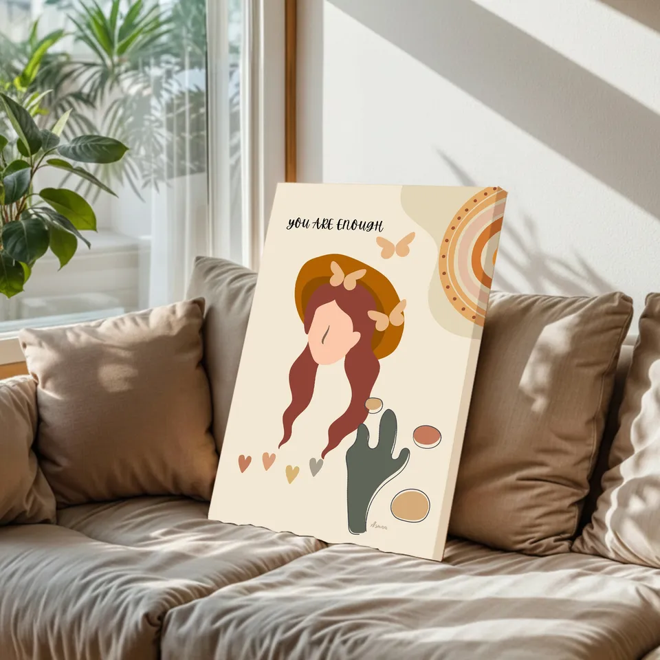 Boho Mirage Cotton Canvas Wall Painting media 6