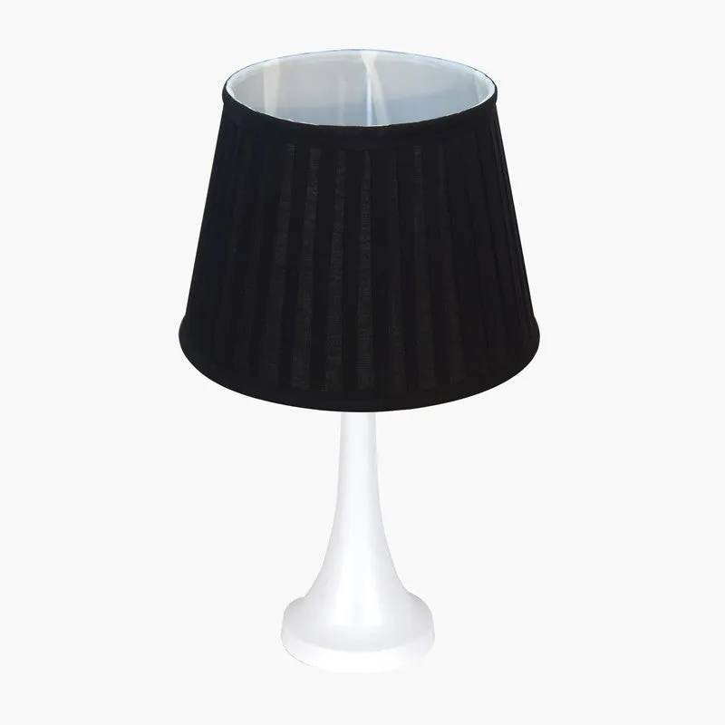 DreamGlow Bedside Wooden Table Lamp - Black,White media 4