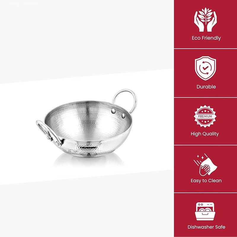 Vintage Allure Hammered Kadhai - 1500 mL image 11