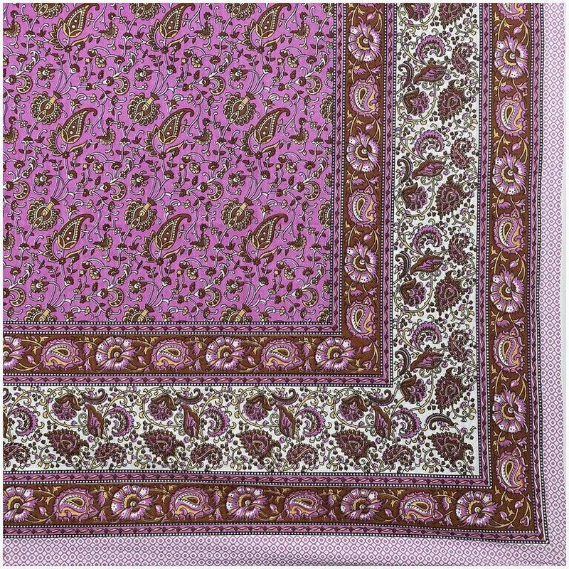 Floraus Cotton Bedsheet (Purple,White) - 240 TC media 7