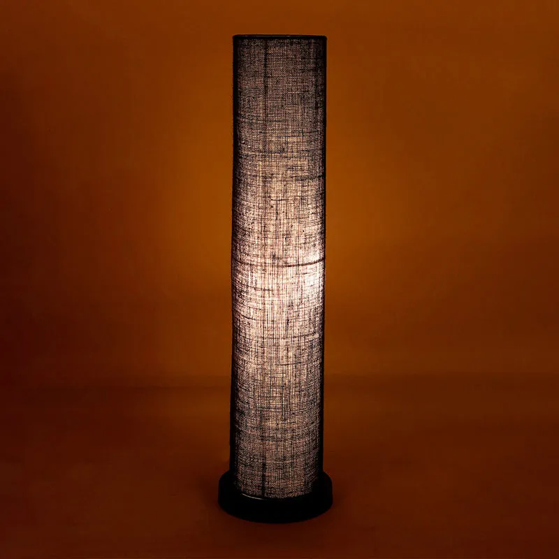 Camia Wooden Tower Floor Lamp With Jute Shade - Blue media 6