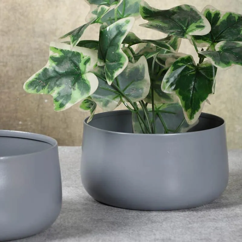 Helena Hue Planter (Grey) - Set Of Two media 4