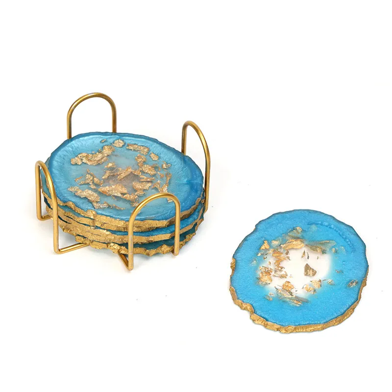 Varq Resin Coaster (Blue) - Seven Piece Set media 4