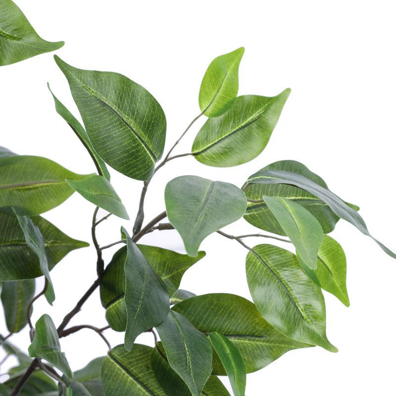 Artificial Realistic Ficus Plant With Black Plastic Pot - 3 Feet media 4