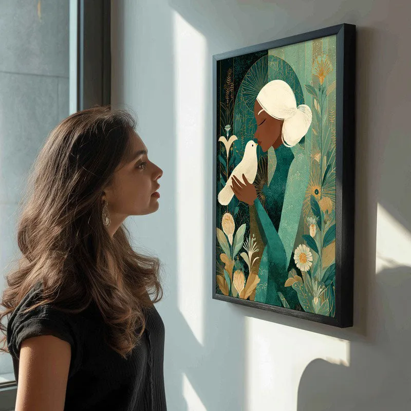 Dovelisse Canvas Wall Painting - Black Frame media 5