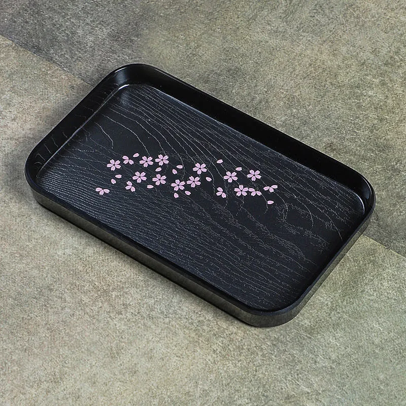 Bivaro Melamine Serving Tray - Black & Lavender media 4