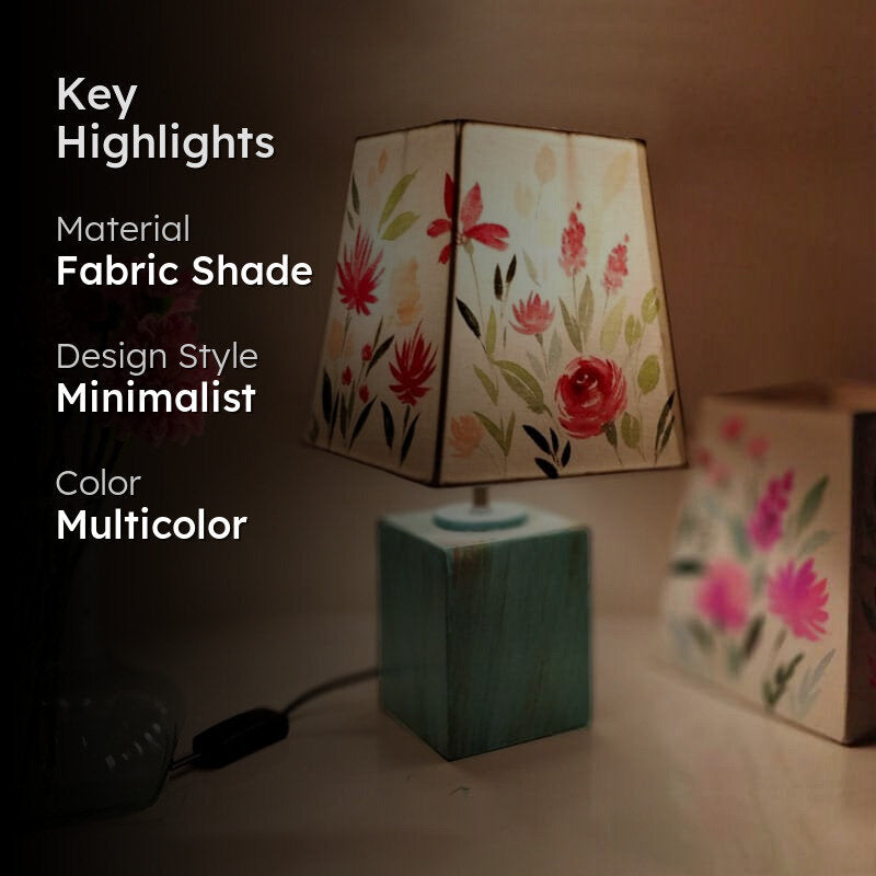 Bloom Meso Handpainted Fabric Table Lamp - Multicolor media 2