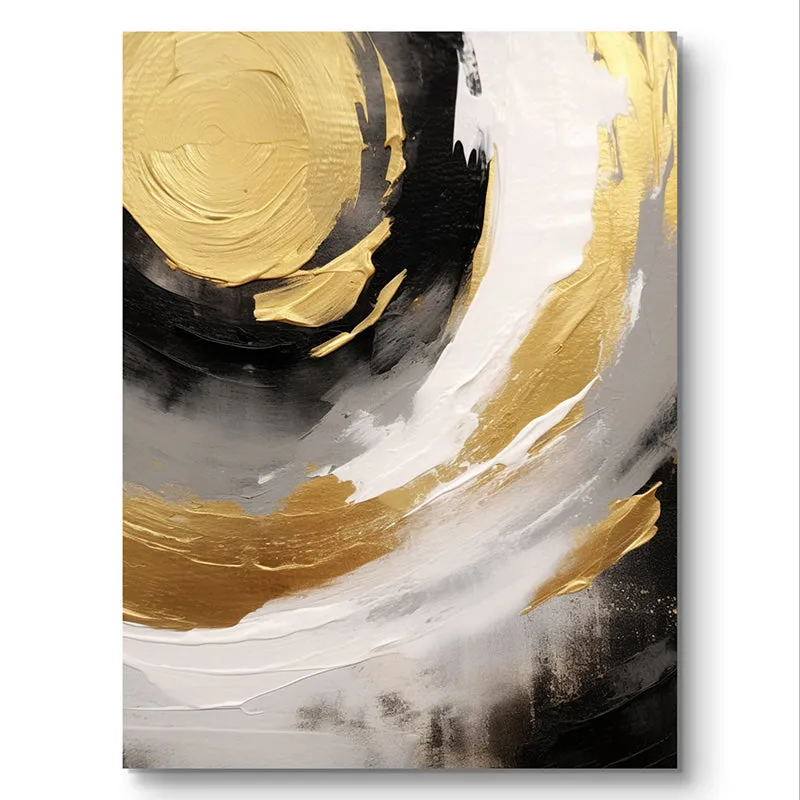 Ink & Gold Canvas Wall Painting media 3