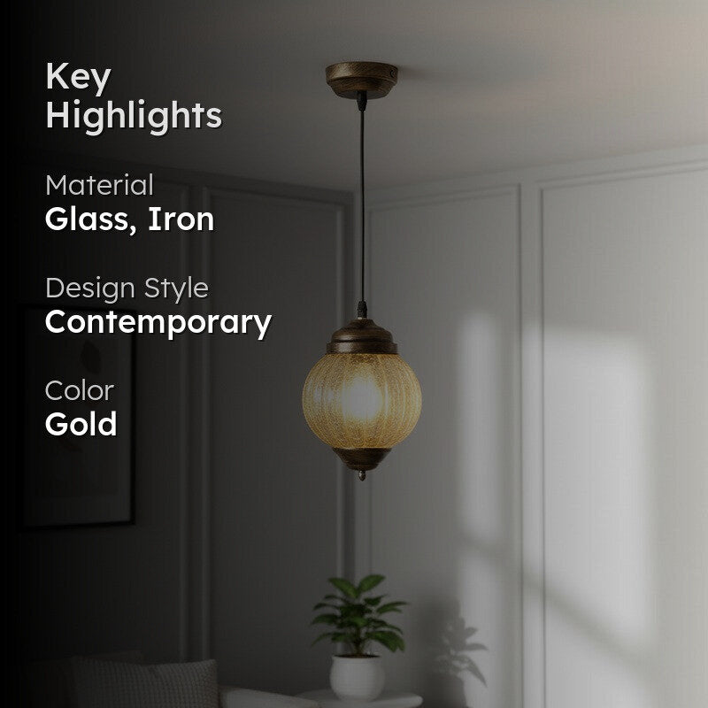 Antique Glow Glass Ceiling Lamp media 2