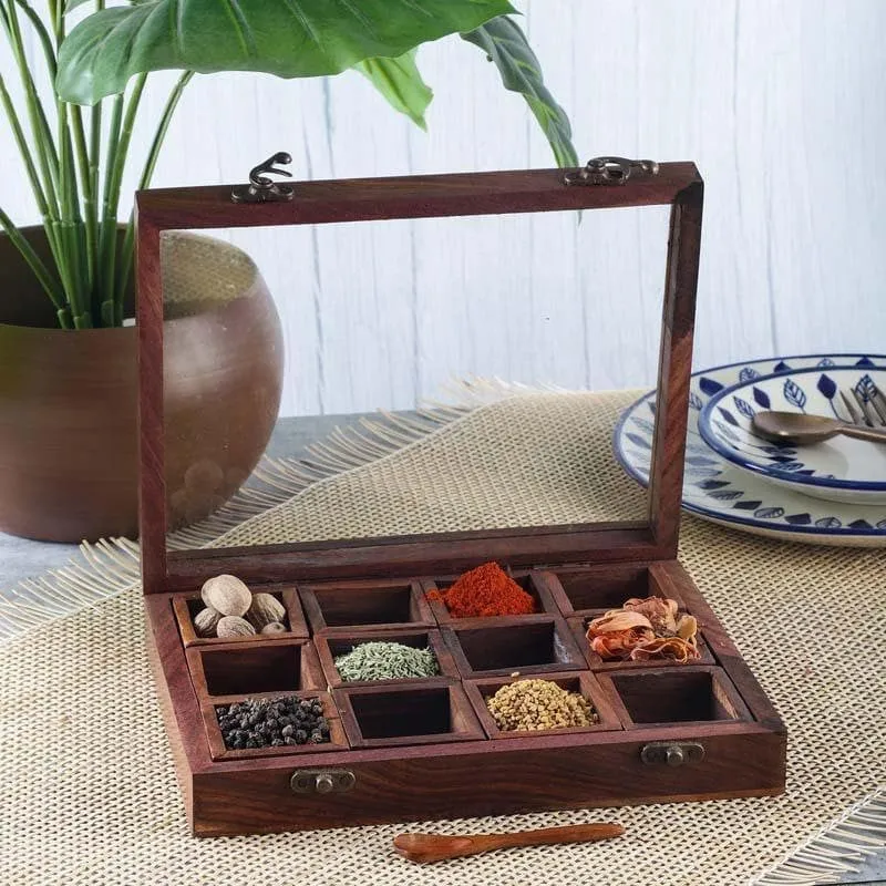 Timeless Wooden Spice Box media 1