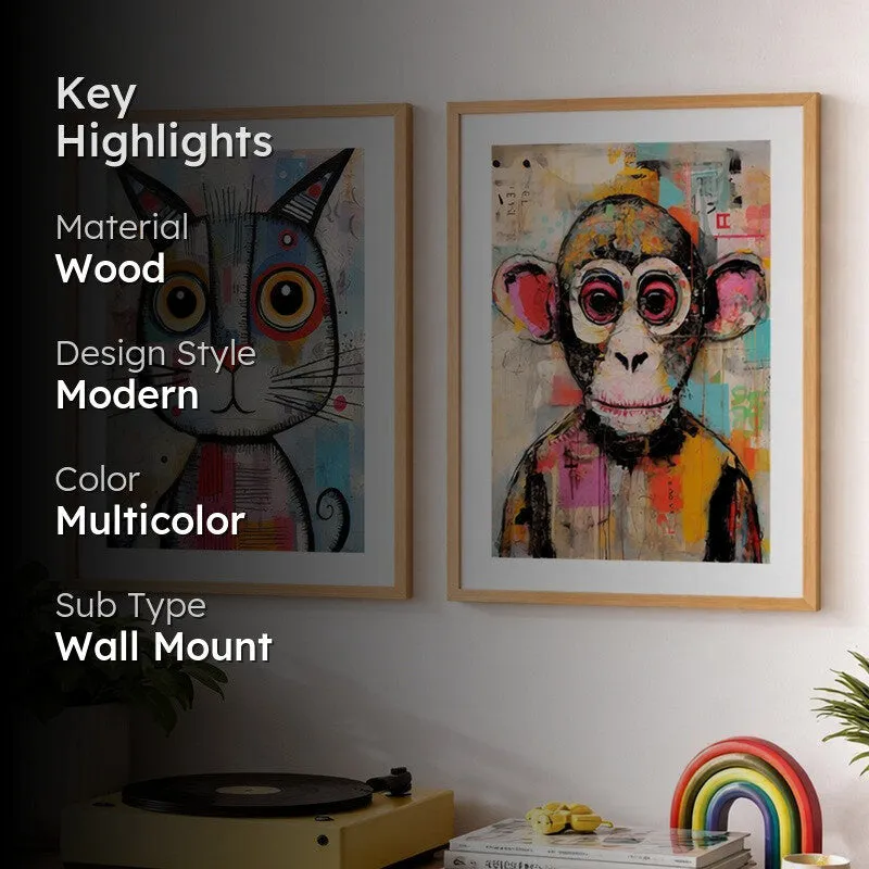 Psych Fauna Wall Art With Frame - Set Of Two media 2