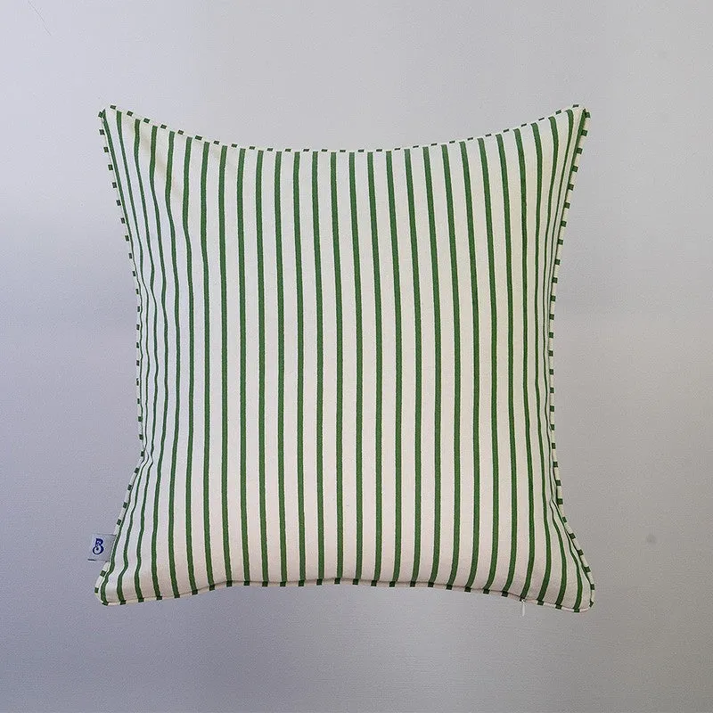 Golden Blossom Embroidered Cotton Cushion Cover media 5