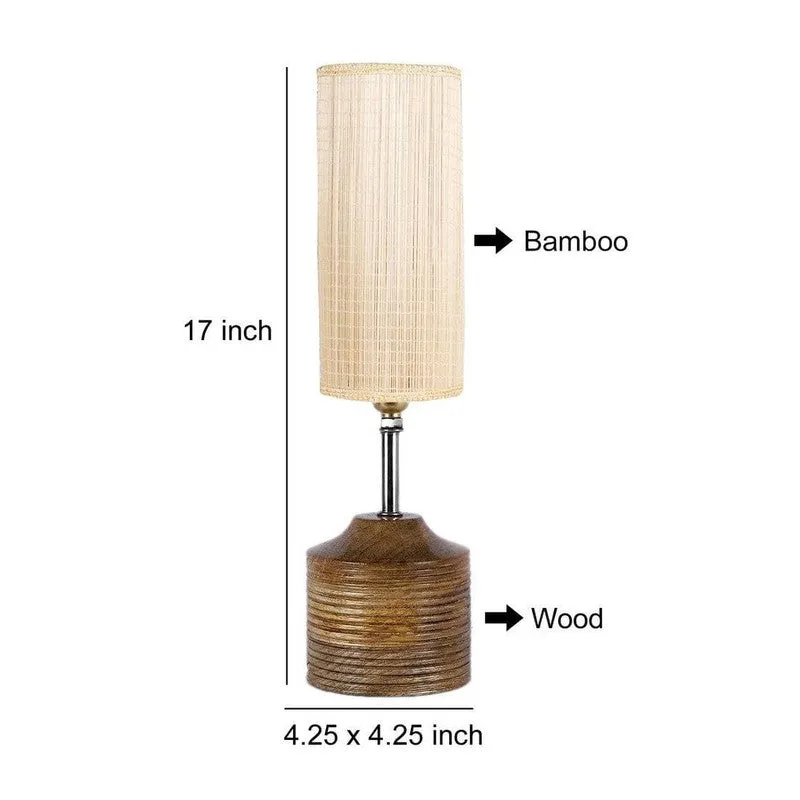 Majestic Solid Fabric Table Lamp - Beige,Brown media 7