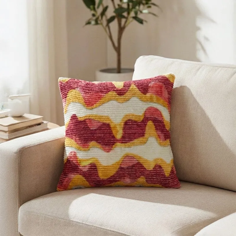 RythmFlow Cushion Cover - Maroon media 1