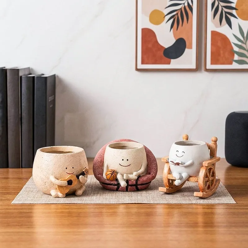 Plant Buddies Resin Planter - Set Of Three media 1
