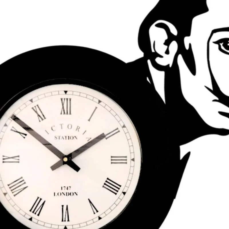 Grindial Steel Analog Wall Clock - Black media 5