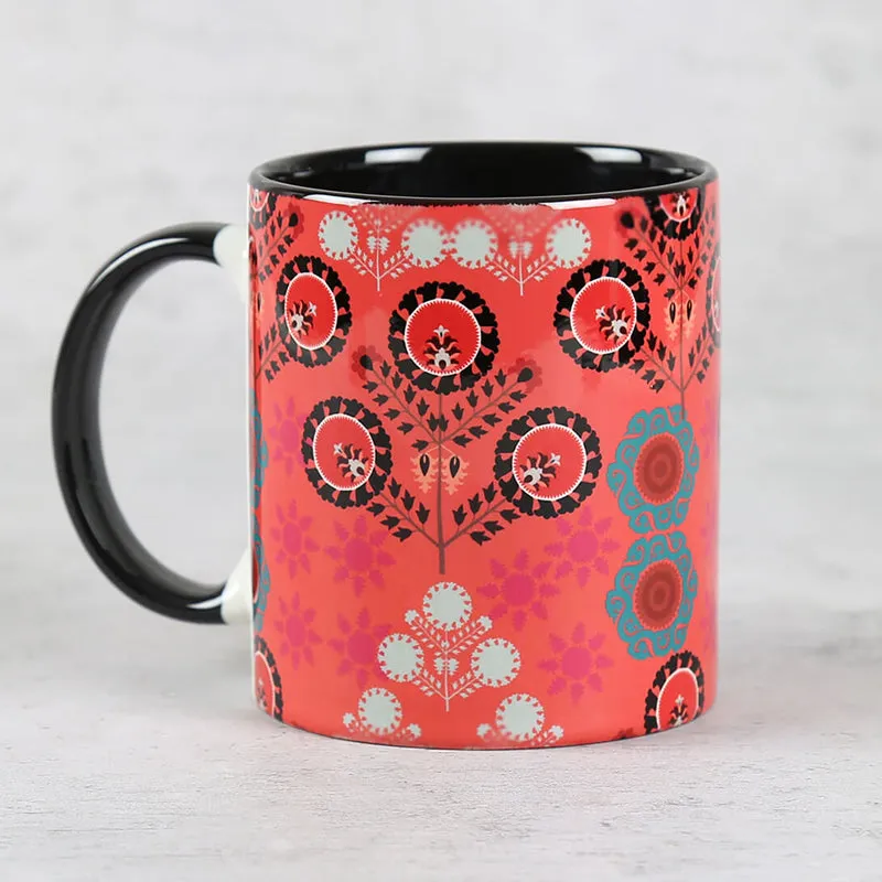 India Circus Arkady Ceramic Mug With Coaster (325 mL Each) - Four Piece Set media 5