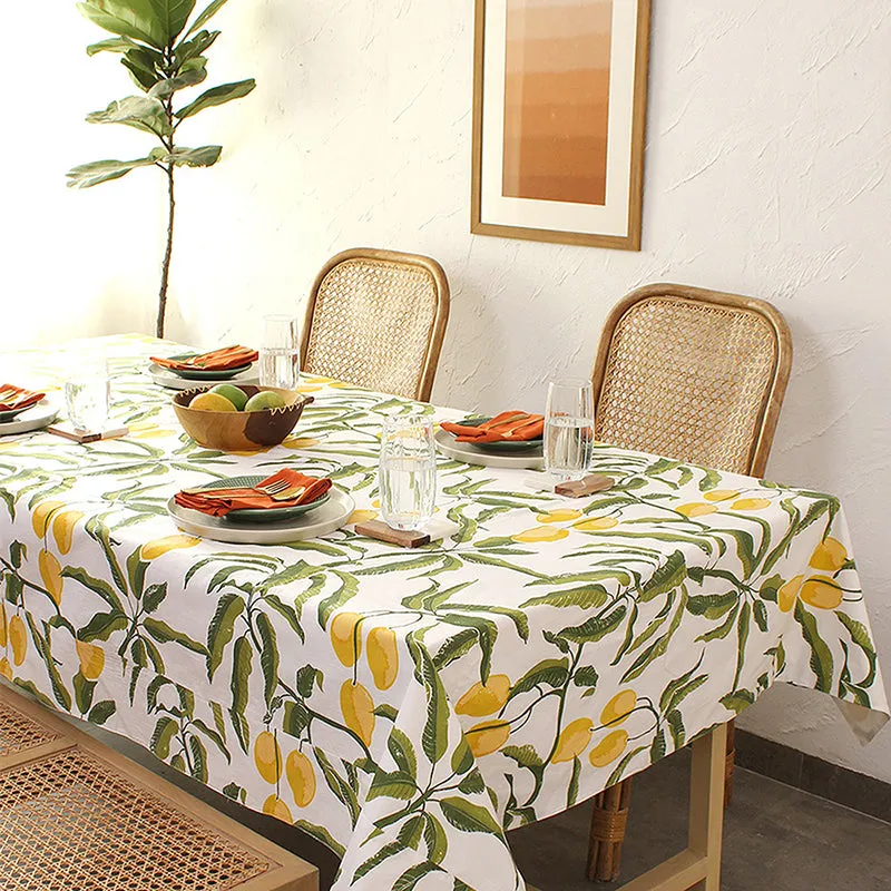 Orchard Cotton Table Cover - Yellow media 1