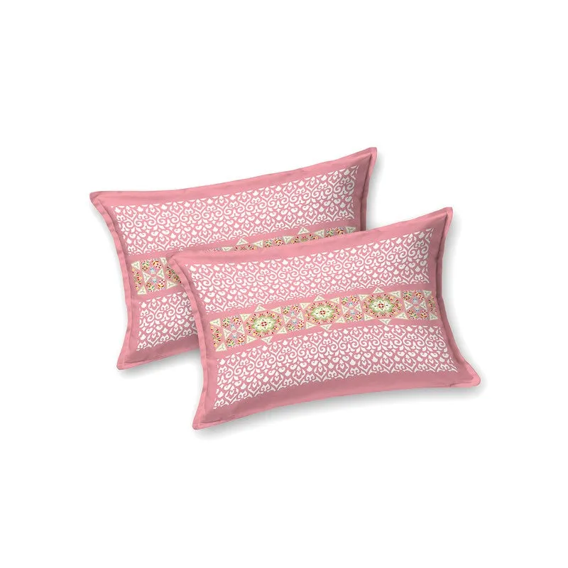 LuxeHaven Cotton Bedsheet (Pink) - 180 TC media 3