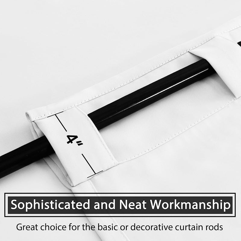 Serein Pleated Curtain Valance (White) - Set Of Two media 3
