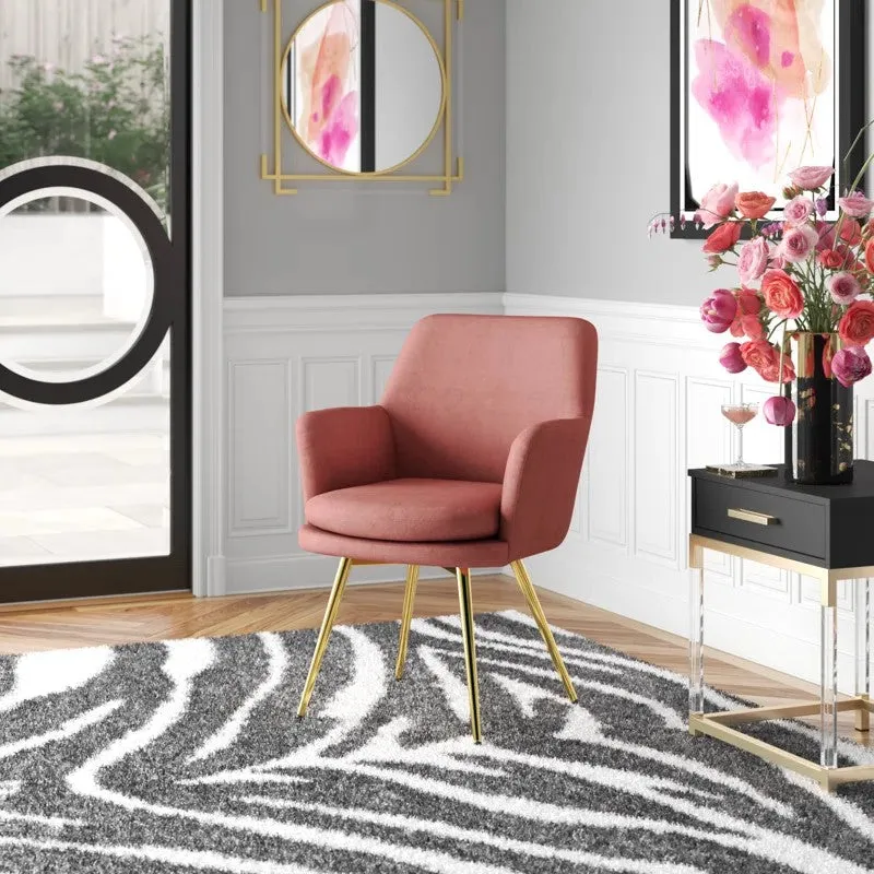 Livora Metal Accent Chair - Pink media 4