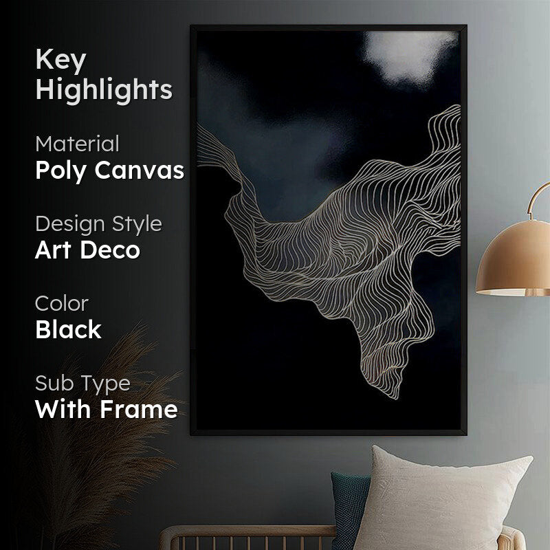 Media Nox Abstract Wall Painting With Frame media 2