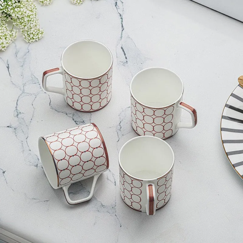 Myrelle Ceramic Coffee Mug (170 mL Each) - Set Of Four media 1