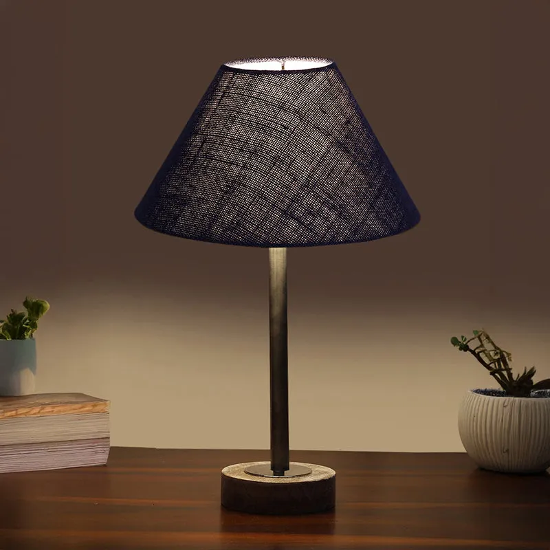 Sienna II Rodin Wooden Table Lamp - Blue,Silver,White media 1