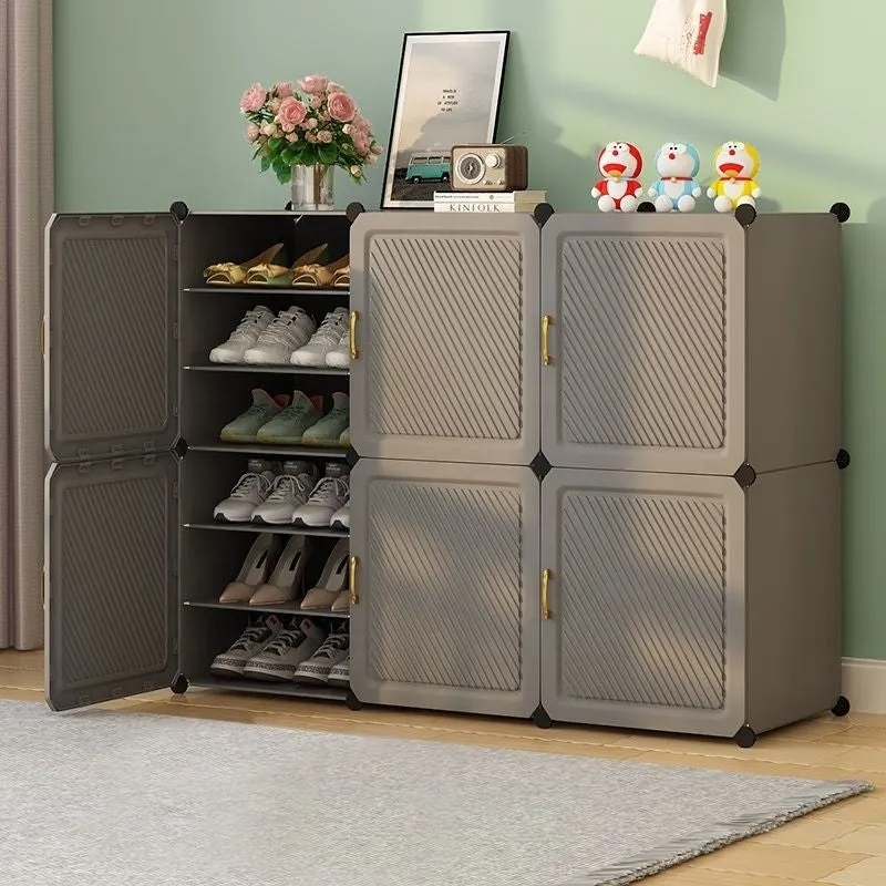 Everyday Grey Plastic & Metal Shoe Racks media 4