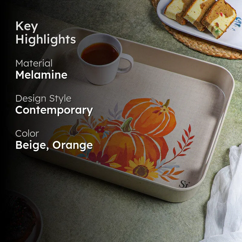 Pumpkin Spice Latte Melamine Rectangle Serving Tray media 2