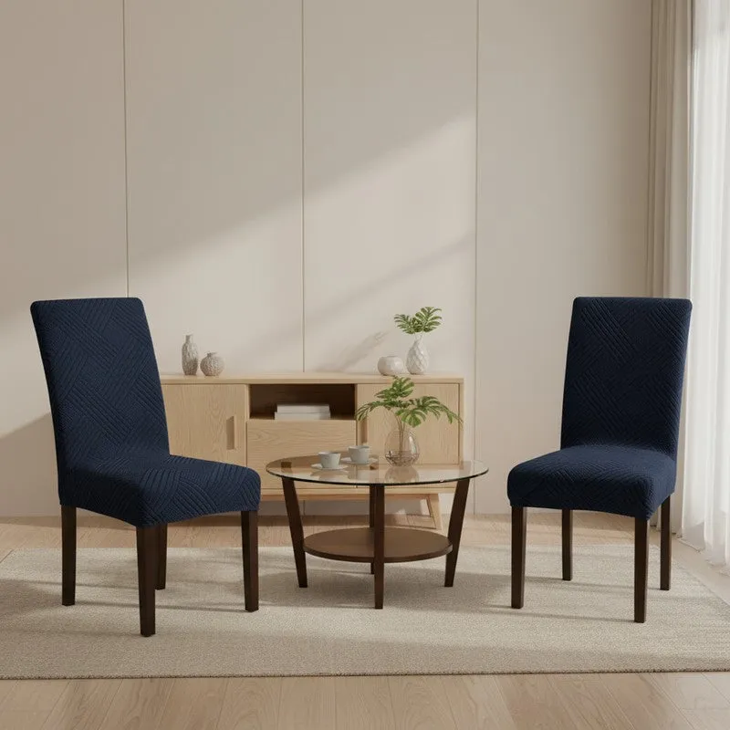 Rivexa Softs Chair Cover (Blue) - Set Of Two media 1