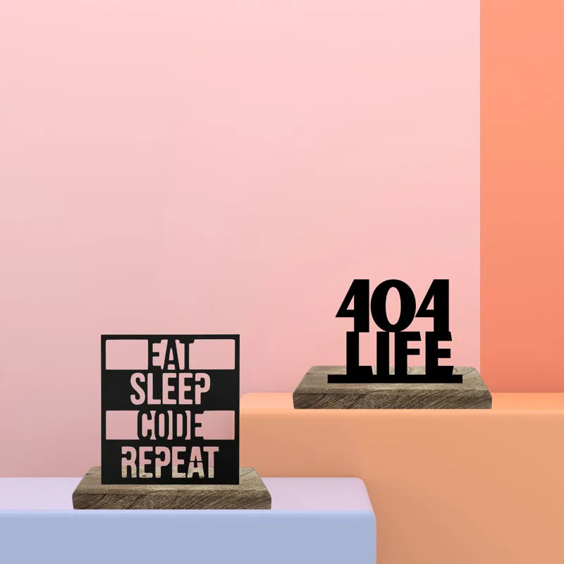 404 Life Typography Showpiece - Set Of Two media 1