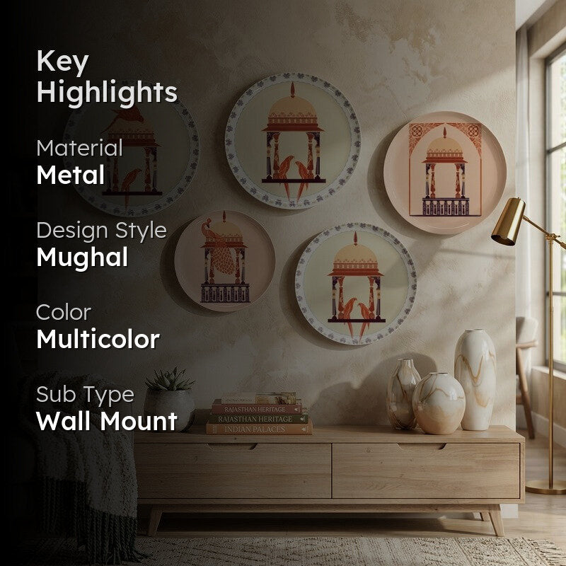 Palace Pavilion Metal Wall Plates - Set Of Five media 2