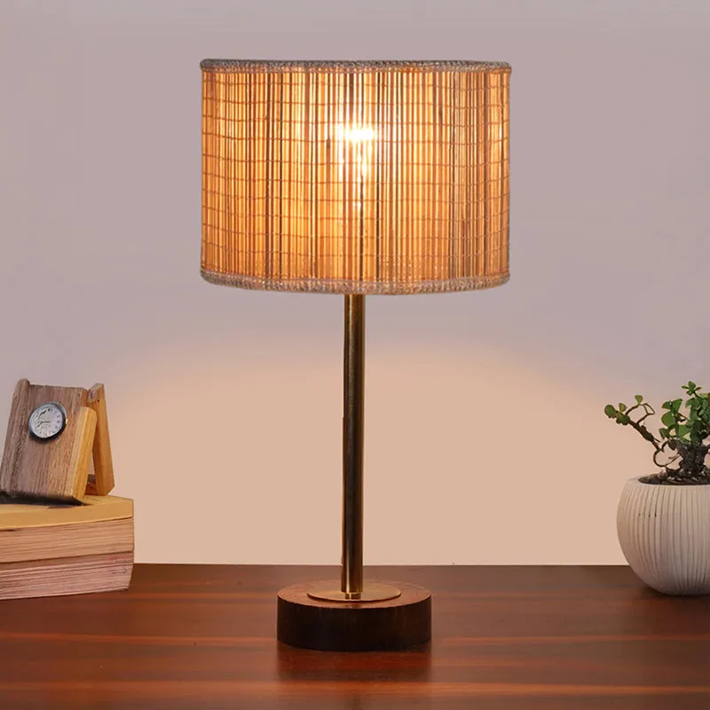 Bambou Rodin Wooden Table Lamp - Beige,Gold,Brown media 2