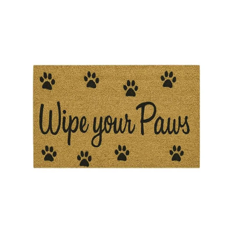 Wipe Your Paws Coir Door Mats - Brown media 4